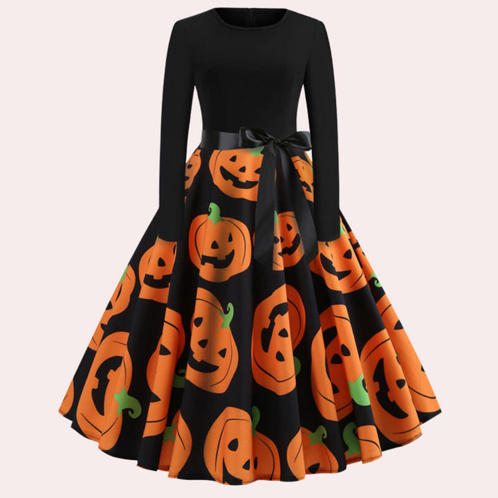 Armina - Halloween-Kürbis-Kleid für Damen