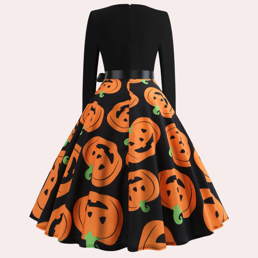 Armina - Halloween-Kürbis-Kleid für Damen