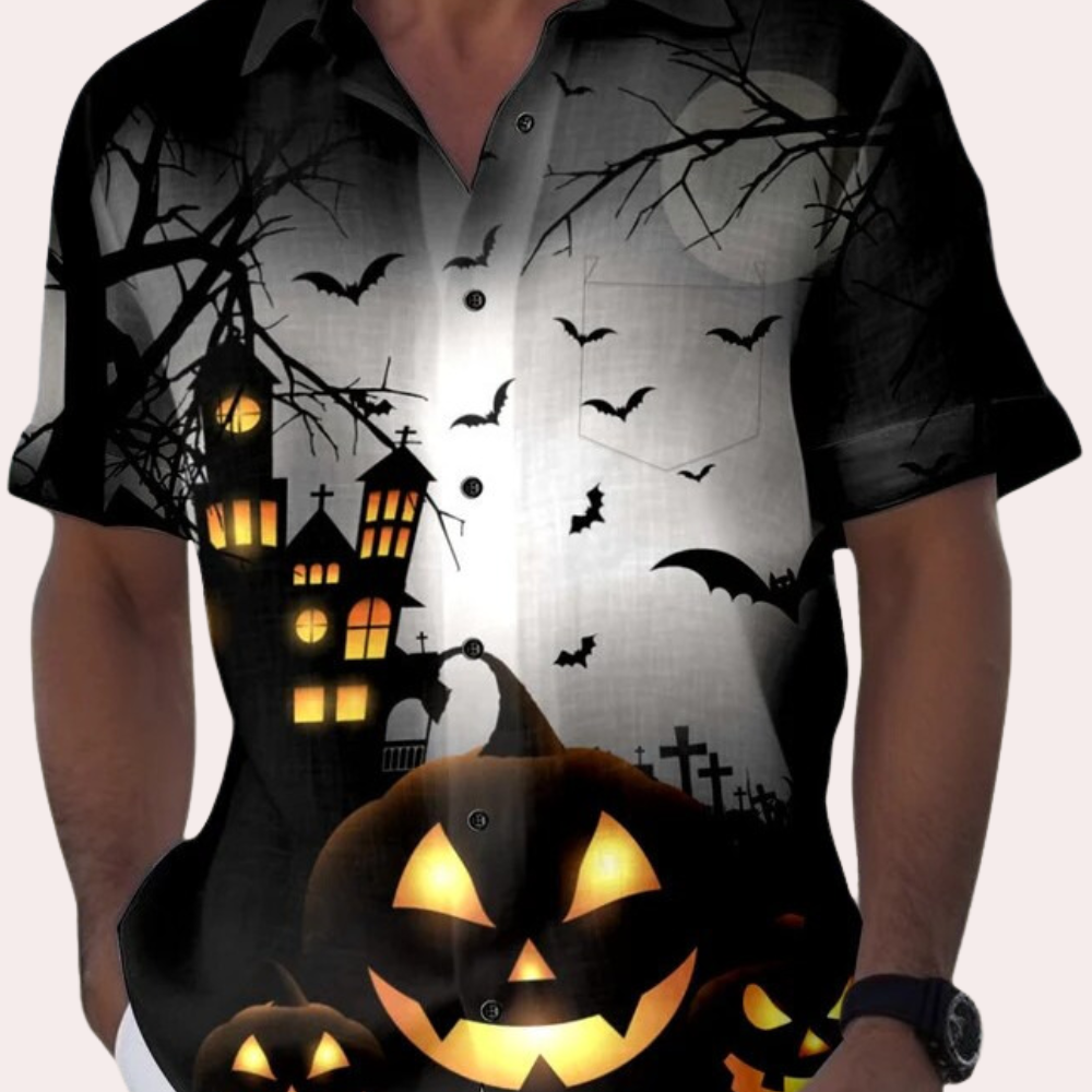 Matyi - Lässiges Herren-Halloween-Shirt mit Druck