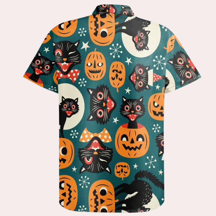 Joaquin - Lässiges Herren-Shirt mit Halloween-Cartoon-Motiven