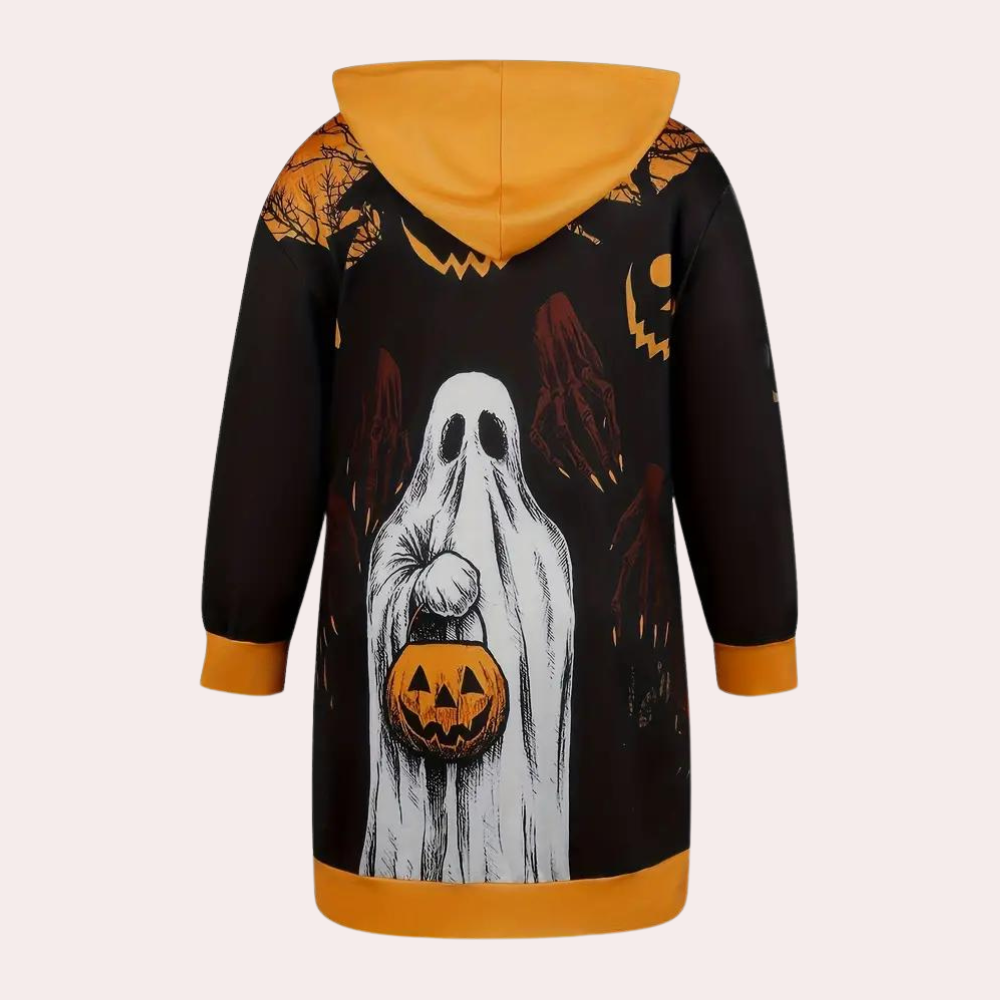 Cili - Damen-Halloween-Kapuzenkleid in Übergröße