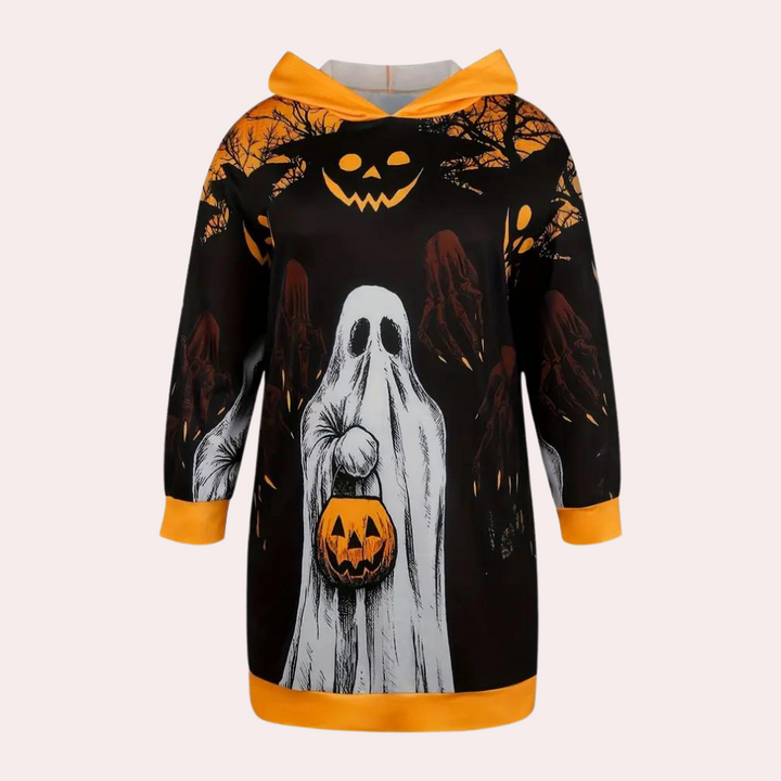 Cili - Damen-Halloween-Kapuzenkleid in Übergröße