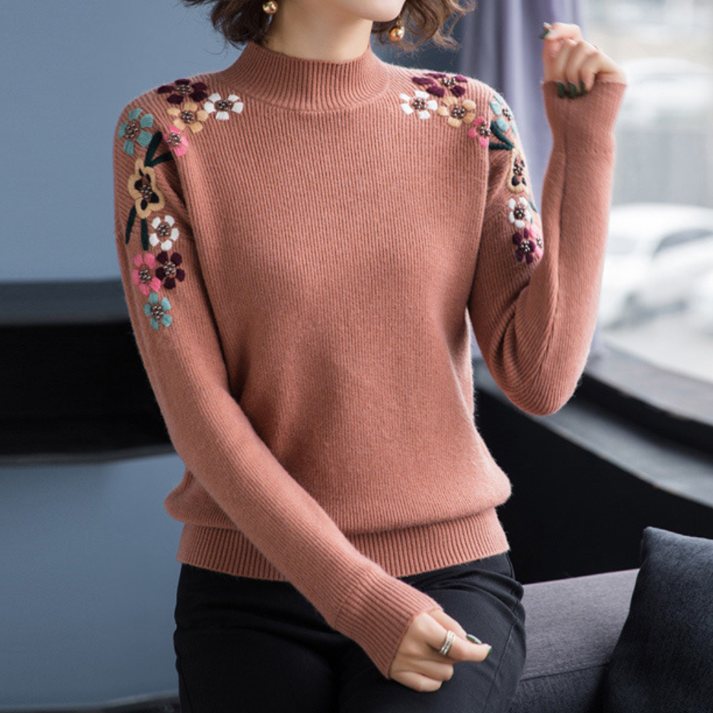 Devora - Eleganter geblümter Pullover für Damen