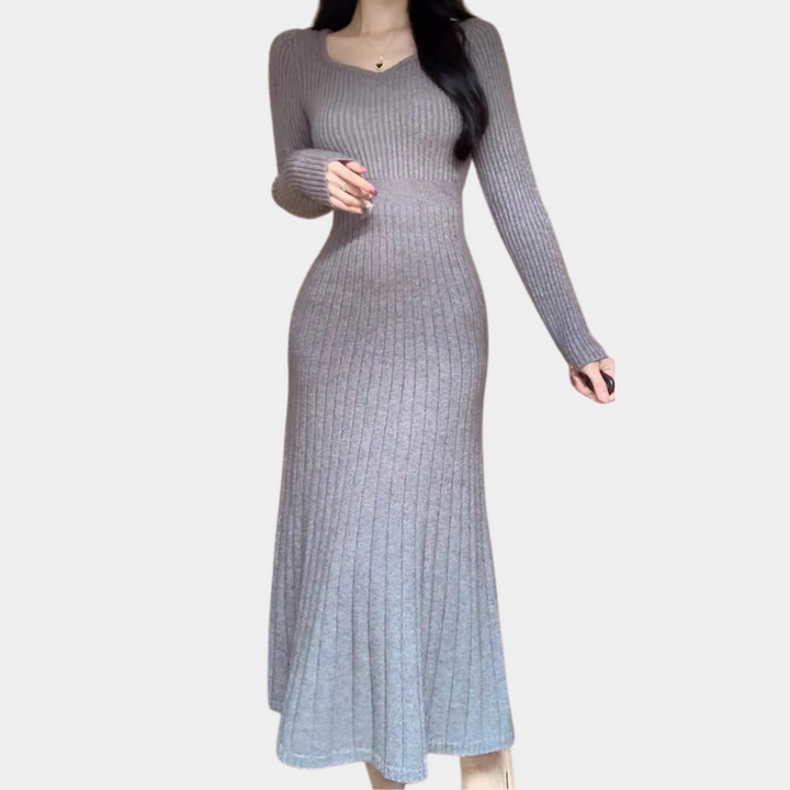 ELISA - Langes Strickkleid Für Damen