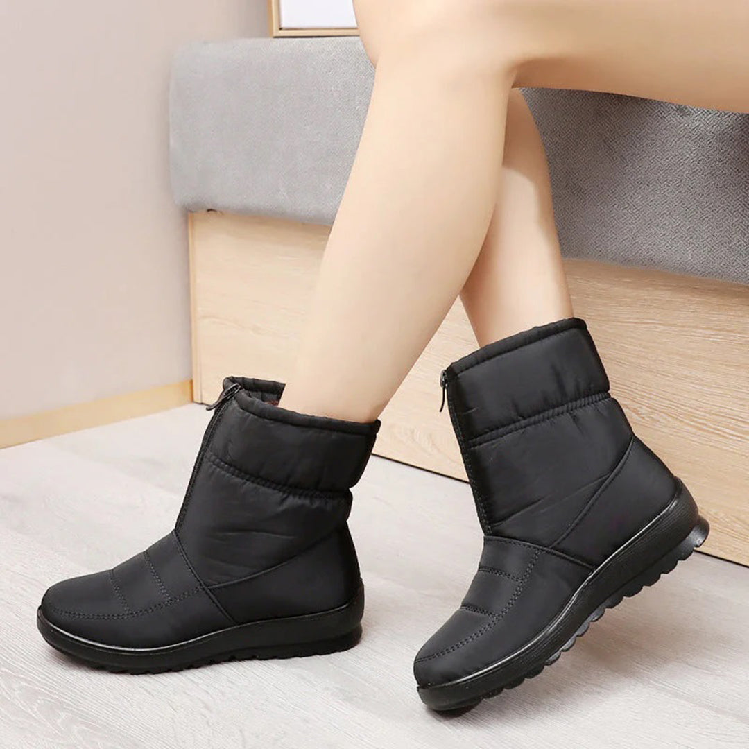 Seitliche schwarze Schneeschuhe für Damen