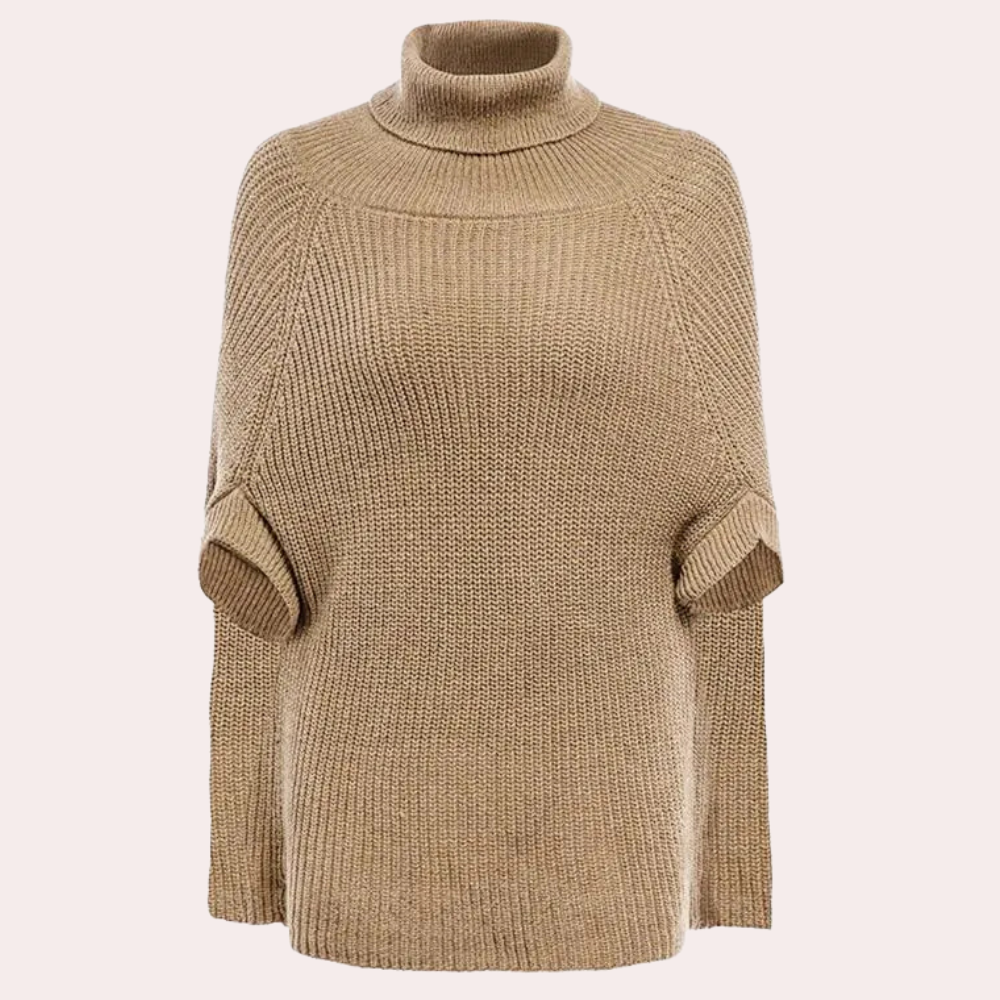 PENNIE - Damenpullover im Poncho-Stil