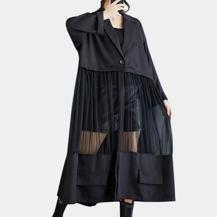 LINZEIGH - Bequemer Oversized Trenchcoat für Damen