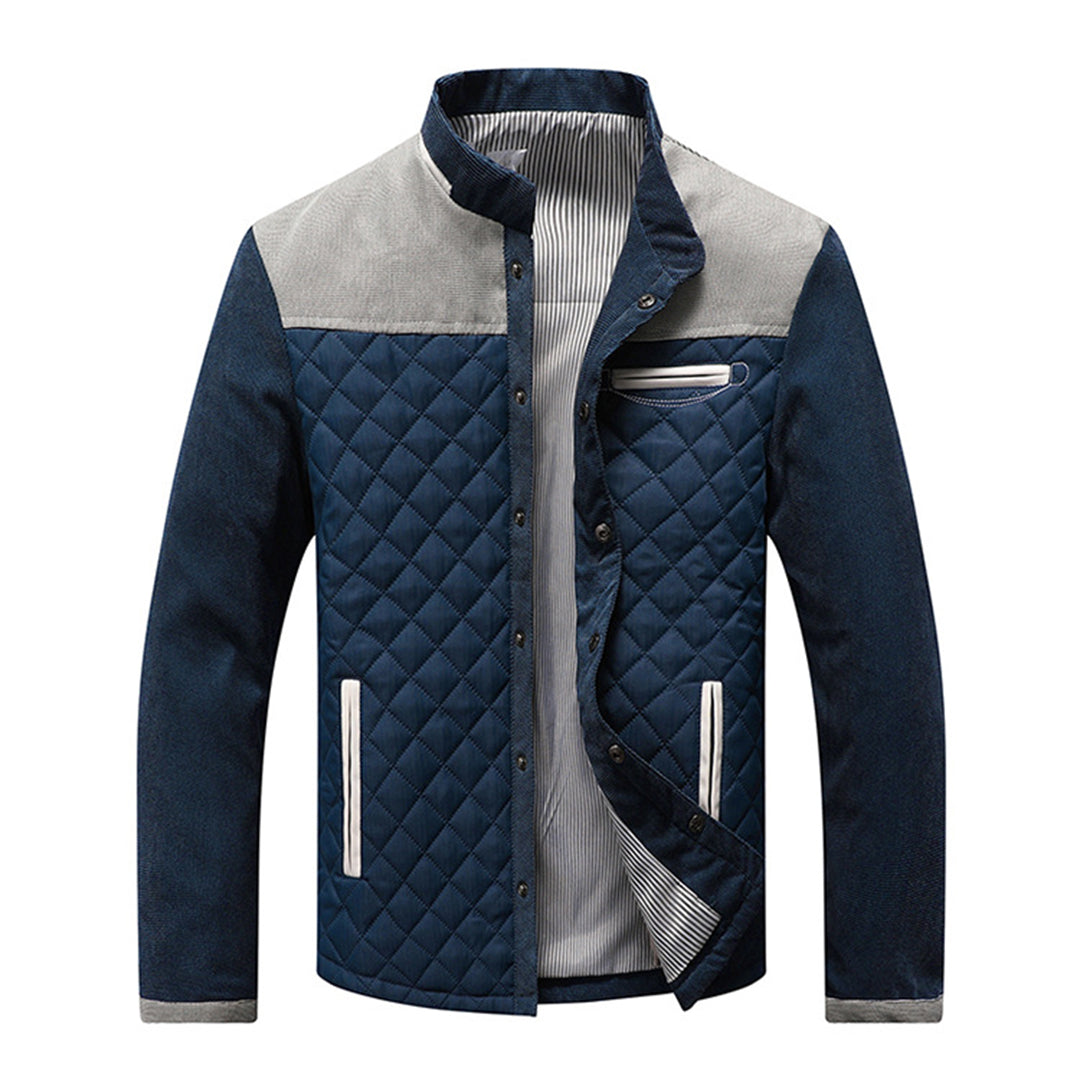 Vorne grau/blaue Jacke mit Kragen für Herren