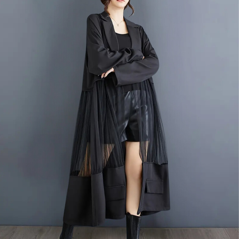 LINZEIGH - Bequemer Oversized Trenchcoat für Damen