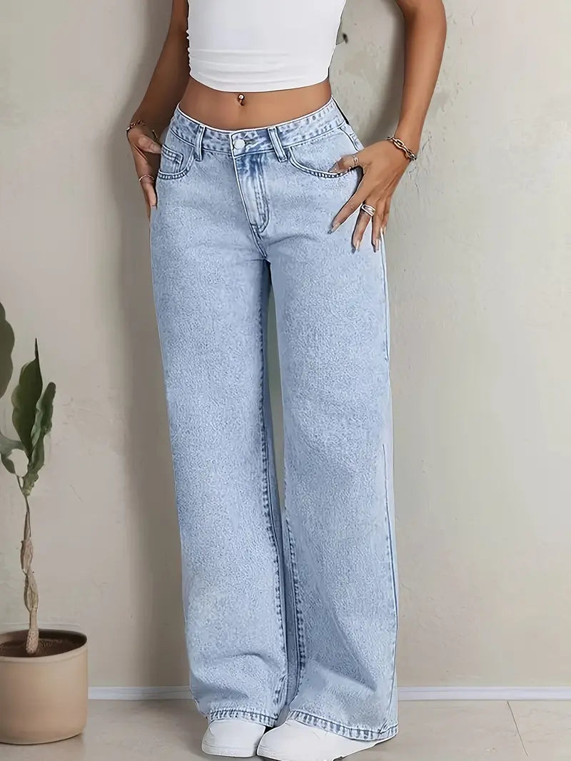 Jeans Damen mit weitem Bein