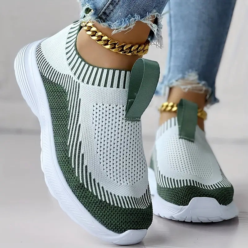 Freizeit-Sneaker aus Strickmaterial für Damen