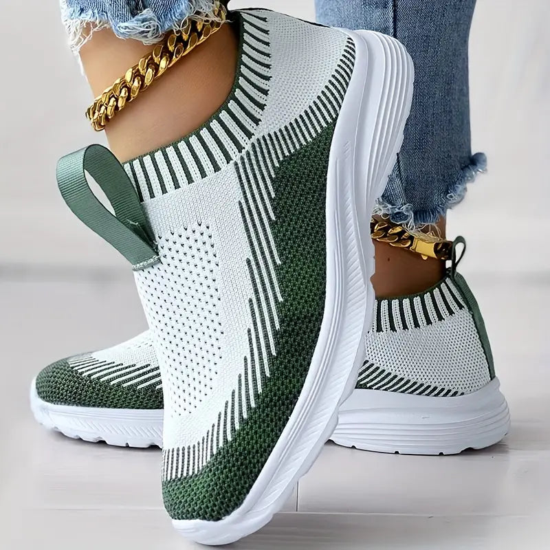 Freizeit-Sneaker aus Strickmaterial für Damen