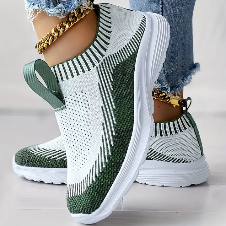 Freizeit-Sneaker aus Strickmaterial für Damen