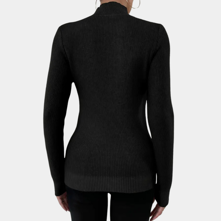 KAPRICIA - Rippstrick-Turtleneck-Pullover für Frauen