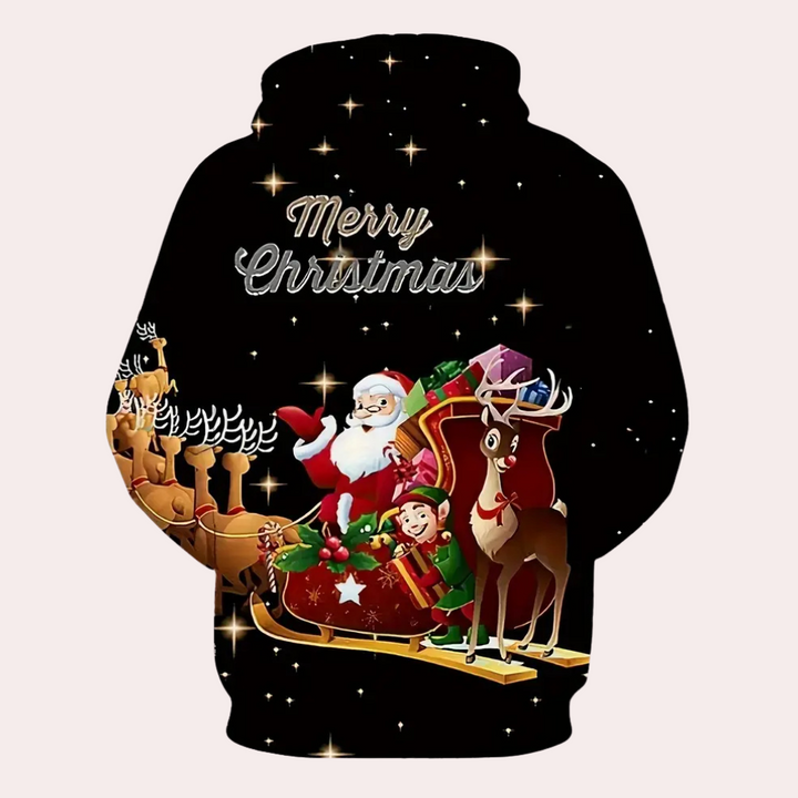 AMIL - Funktioneller Weihnachtskapuzenpullover Für Herren