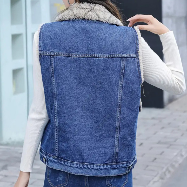 ELENA - Ärmellose Winter-Denim-Weste Für Damen