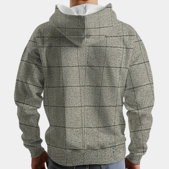 HADRIAN - Karierter Kapuzenpullover für Herren - Modernes Design