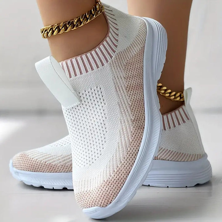 Freizeit-Sneaker aus Strickmaterial für Damen