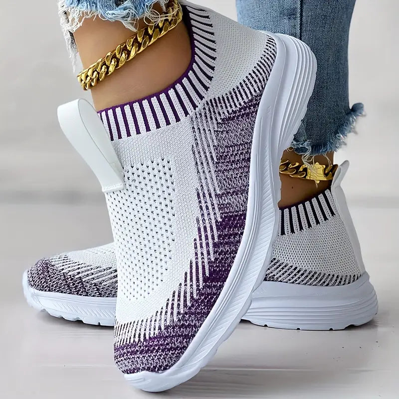 Freizeit-Sneaker aus Strickmaterial für Damen