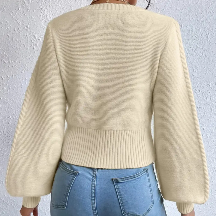 AAYLA - Stilvoll Pullover Mit Quadratischem Kragen Für Damen