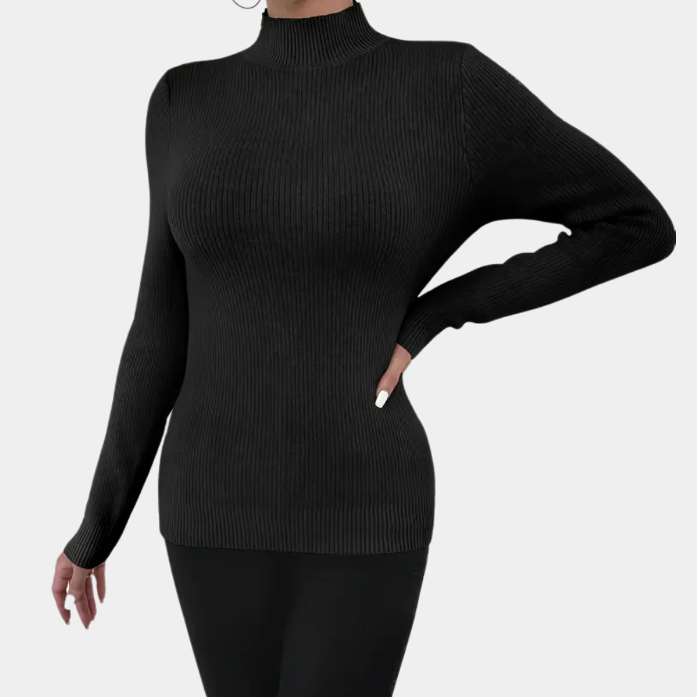 KAPRICIA - Rippstrick-Turtleneck-Pullover für Frauen