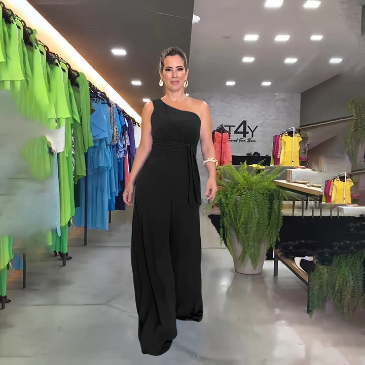 Stylischer ein-schulter-jumpsuit