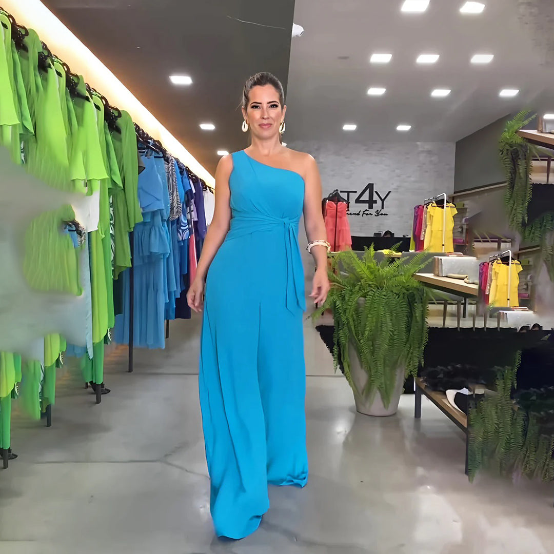 Stylischer ein-schulter-jumpsuit